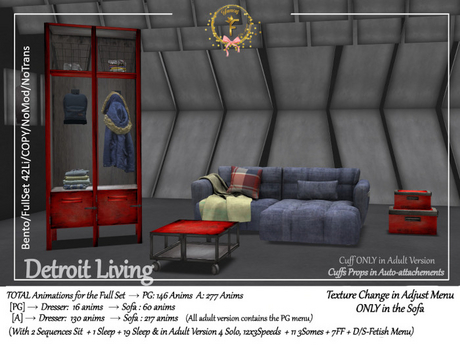 Second Life Marketplace - Famous_Detroit Living [PG] BOX